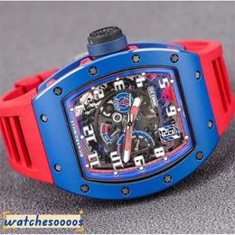 Watches Designer Watches Mechanical Wrist watch Swiss Movement Pilot Quartz Wrist RM Swiss Watch Rm030 Blue Ceramic Side Limited Dial with
