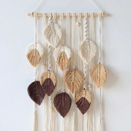 Tapestries Unique Handmade Bohemian Decoration Leaf Wall Hanging Tapestry Create Simple And Charm Atmospheres In Your Home Drop