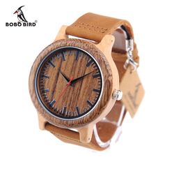BOBO BIRD M14 Men Wooden Watches Top Brand Luxury Antique Orologi Men with Leather Band in Paper Gift Box7062794