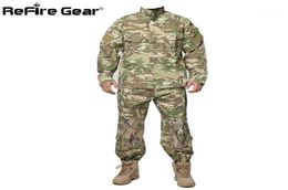 Men039s Tracksuits ReFire Gear RU US Army Camouflage Clothes Set Men Tactical Soldiers Combat Jacket Suit Multicam Camo Uniform1431573