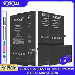 High Capacity Battery For iPhone 3G 3GS 5 6 6S 5S 6P 6SP SE 7 8 Plus X XR XS 11 Pro Max Bateria Free Tools Adhesive Tape