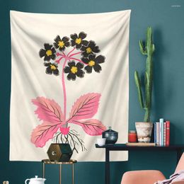 Tapestries Flower Tapestry Wall Hanging Fabric Background Covering Carpet Ins Dorm Boho Art Home Decoration