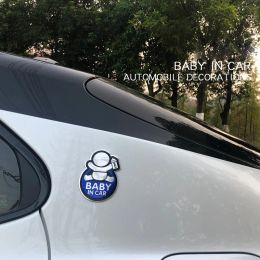 Baby In Car Sticker Baby On Board Car Aluminium Sticker For Nissan X-TRAIL Qashqai Skoda Octavia Fabia Renault Clio