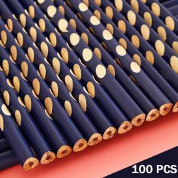 Pencils 100 PCS Luxurious Wooden Triangular Pencil Children's Handwritten Pencil With Grip Marker Office School Writing Supplies