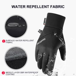 Running Gloves Men Women Non-Slip Palm Touch Screen Anti-Drop Windproof Thermal Warmth Outdoor Sports Jogging Gloves Waterproof