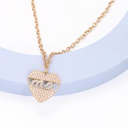 Pendant Necklaces Pendants Jewellery Diamond Peach Heart Mothers Day Gift Family Daughter Sister Crystal Necklace Drop Delivery 2021 Otzhy