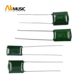 100Pcs Electric Bass Guitar Polyester capacitors 2A223J 0023UF2A333J 0033UF2A473J 0047UF 2A683J 0068UFRated Voltage 100V7015805