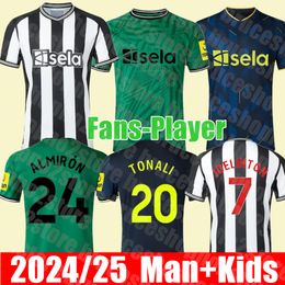 New 2024 2025 soccer jerseys Kids Kit NeWCasTeS Football Shirt Training UnITeDS Goalkeeper Home Away Third Set Fan Player Version BRUNO G. WILSON SAINT MAXIMIN