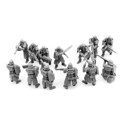 13Pcs 28MM Death Squad Grenadiers of the Imperial Force Resin Model Tabletop Gaming Soldier Figures Unpainted Miniature