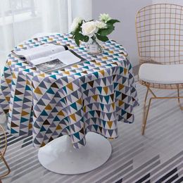 Table Cloth Round Cotton Linen European Household Cover