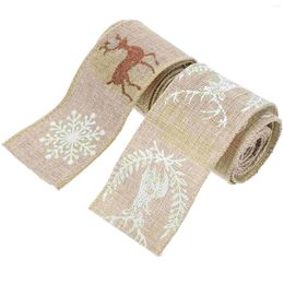 Decorative Flowers 2 Rolls Xmas Ribbon Ribbons DIY Decorate Flower Bouquet Imitation Christmas