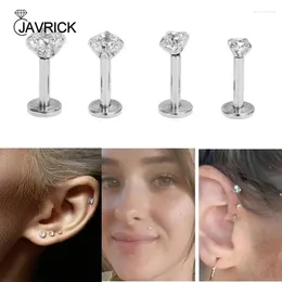 Stud Earrings Lip Piercing 2/3/4/5mm 4 Prong Zircon Ear Cartilage Tragus