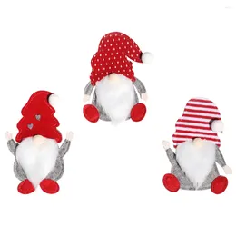 Kitchen Storage 3 Pcs Christmas Cutlery Set Table Decor Gnome Bag Fine Adorable Tableware Fibre Bags Pouch