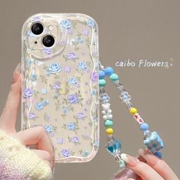 Flower Bracelet Strap Phone Case For Xiaomi POCO M6 Pro 4G X6 X5 F3 F4 M3 X4 GT X3 NFC M4 Mi 11 Lite 5G NE 12T 12 14 Soft Cover