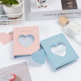 3 Inch Photocard Holder Sweet Heart Love Shape Hollow Photo Album Kpop Card Binder Mini Star Pictures Storage Collect Book