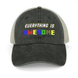 Ball Caps Everything Is Awesome! Cowboy Hat Male Military Cap Man For The Sun Women Men'S