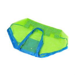 Fatcool Portable Beach Bag Kids Mesh Blue and Green Dry Bag For Beach Park Toys Towel Clothes Conch Organizer Swimming Bags