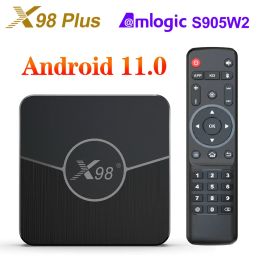 Box X98 Plus TV Box Android 11 Amlogic S905W2 2G 16GB Support H.265 AV1 Dual Wifi HDR 10+ Youtube Media Player 32GB Set Top Box