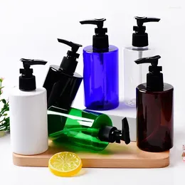 Storage Bottles 250ml Empty Black Plastic Refillable Travel With Lotion Pump For Shampoo Shower Gel Liquid Soap Toner Cosmetic Packaging