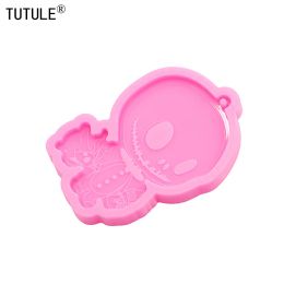 Shiny Halloween skull baby bottle keychain silicone mold epoxy resin adorable kawaii creatures Polymer clay Silicone mold