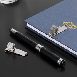 Portable Spring Pen Clip Single Hole Double Opening Triple Orifice Elastic Loop Metal Pencil Holder Stationery Diary Travel