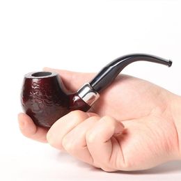 Natural rosewood Hand Smoking Wooden Cigarette Pipes Cigar tobacco Herbal 9mm Philtre Hammer Pipe Accessories Tool Tube Oil Rigs