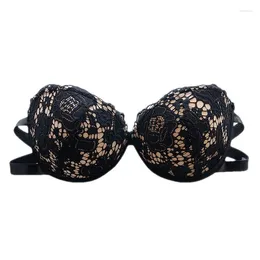 Bras Sexy Lace Dresses Reveal Back Hidden Gathered In The Anti -sag Upper Shoulder Strap Beautiful Underwear