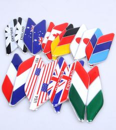 2pcsPair 3D AluminumEpoxy Australia Germany France Canada USA Japan Italy England Flag Fender side Emblem Badge Decal Car Sticke1879316