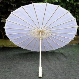 Chinese Oil Paper Umbrella, White Parasol, Wedding, Bridal Party, Photo Cosplay Prop, Decoration, 60cm, 10 Pcs, 20Pcs