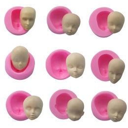 19Styles Face Silicone Mould DIY Dolls Face Mould Handmade Craft Clay Cake Decorating Tools Chocolate Soap Moulds Accessories