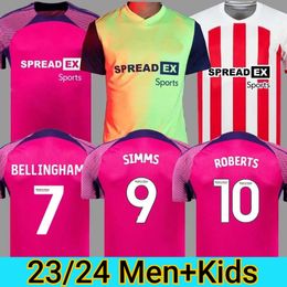 23 24 SUNDERLAND Home Soccer Jerseys SIMMS STEWART AMAD CLARKE DAKU EMBLETON ROBERTS E O'NIEN PRITCHARD Mens Kids Kit Football Kits Shirt 2024