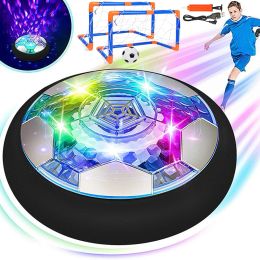 Air Power Hover Ball with LED Light and Foam Bumper Indoor Outdoor Toys Air Floating Soccer Ball Hover Ball for Boys Girls