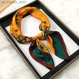 Scarves Fashion Design Satin Silk Square Scarf Print Hair Ribbon Scarf for Women Neckerchief Bandana Print Printing Shawl Headband 2023240409