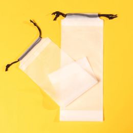 Matte Translucent Storage Plastic Bag Umbrella Organizer Underwear Shoes Pouch Reusable Drawstring Storage Bags Accessories