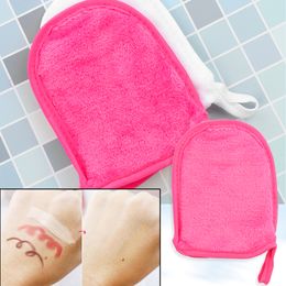 1PC Face Cleaning Glove Reusable Makeup Remover Towel Cosmetic Puff Solid Colour Microfiber Facial Cloth Health Care Tools