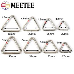 10/20Pcs Triangle Metal Ring Spring Clip Buckle 20-38mm Open Snap Hook Clasp Keychain Bag Strap Carabiner Hardware Accessories