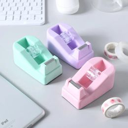 Solid Color Desktop Office Tape Machine Packaging Cutter Tape Dispenser Washi Tape Cutter School Office Supplies