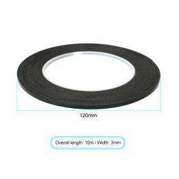 2-5MM 10M Black Strong Adhesive Tape Roll for iPad Tablet LCD Touch Glass Frame Back Cover Repair Double Side Glue for Samsung