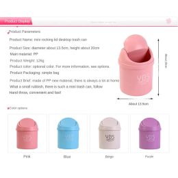 1~10PCS Mini Desktop Bin Small Trash Can Tube With Cover Bedroom Trash Garbage Can Clean Workspace Kitchen Storage Home Desk Box