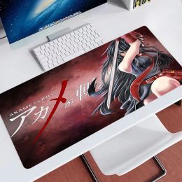 Mousepad Gamer Anime Akame Ga Kill Anime Mouse Mats Mause Pad for Computer Mouse Cool Desk Mat Anti-skid Laptop Pc Accessories