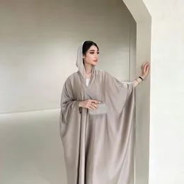 Ethnic Clothing Abayas For Women Dubai Luxury Kaftan Ramadan Muslim Fashion Soft Light Forged Bat Sleeve Robe Islamic Abaya Femme Musulman