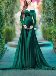 Velvet Maternity Dress A Line Maternity Gown for Poshoot Boudoir Lingerie Robe Bathrobe Nightwear Babydoll Pregant Women Wear1042804