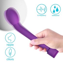 Powerful GSpot Vibrator for Women Nipple Clitoris Stimulator Vagina Anal Orgasm Finger Shaped Dildo Sex Toys Adults 240403