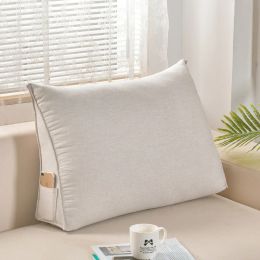 Office Sofa Bedside Back Cushion, Lounger, TV Reading, Lumbar Cushion, Comfort, Soft Bed Rest, Triangle Reading Pillow, Home Dec