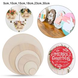 New Unfinished Wedding Decor DIY Writing Wooden Tags Party Supplies Blank Plaque Round Wood Pieces Ornament Wood Circles