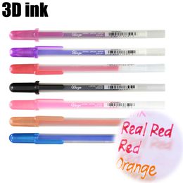 Sakura Gelly Roll Glaze Pens 3-Dimensional Glossy Ink Gel Pens 0.6mm 3D Art Font Jel Kalem Kawaii School Stationery Art Supplies