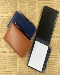 RuiZe Multifunction small notebook A7 planner leather pocket notebook mini note book with pen business office notepad stationery C4908992