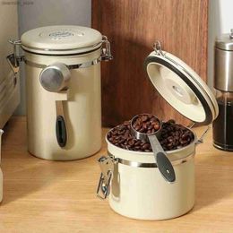 Food Jars Canisters 1.2L/1.5L Stainless Steel Airtiht Coffee Container Coffee Bean Tea Suar Airtiht Kitchen Food Storae Oranizer Container L49