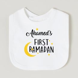 My First Ramadan Baby Bibs personalised Boy Girl Bib custom name Eid Mubarak Infant Saliva Towel Muslim Islamic Keepsake Gift
