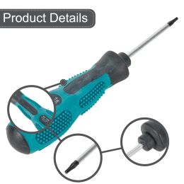 T6-T10 Torx Screwdriver Magnetic Anti-slip Handle Hand Repaire Tools 5.3Inch Hex Screwdriver Flat Head Anti-slip Handle